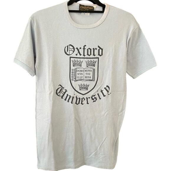 Vintage 80s Oxford University Crest Shirt Adult Medium - Picture 1 of 3